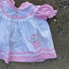 Vtg  Baby Girls Dress W  Rosebuds Size 24 M Baby Togs Cottage Core Lace Flower