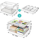 Geebom 24qt 2packs Clear Craft Storage Box Lid Beads Markers Tools