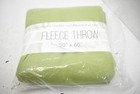 Fleece Throw Blanket Green 50 X 60 Soft Lightweight Cozy Warm Lap Sofa Bed