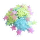 Glow In The Dark 3d Stars Wall Stickers 100pcs Luminous Fluorescent Plastic Ypsi