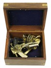 Antique Marine Nautical Brass Working Maritime Sextant With Wooden Box Decor Gif