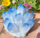 2025rare Large Raw Blue Phantom Quartz Crystal Cluster Healing Reiki Home Deco