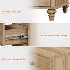 34in Oak Buffet Cabinet Sideboard Credenza With Doors Drawer