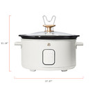 6 Qt Programmable Slow Cooker Crock Pot Digital Touch Display White Icing