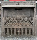Victorian Dawson Bros  Ornate Black Cast Iron Fireplace Insert