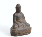 Small Antique Cast Iron Seated Buddha  Qing Dynasty  8cm 230g Altar Decor