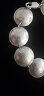 Vintage 1970s Peruvian Coin Link Bracelet - Domed Peru 5 Cinco Soles De Oro Tupa