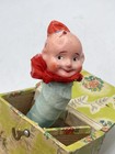 Vintage Wooden Floral Box Jack In The Box Spring Toy Made In Japan