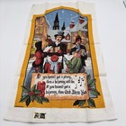 Vtg Kay Dee 100  Pure Linen Christmas Carolers Tea Towel Rn 15424 Sticker 16x27
