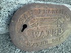 Vintage San Francisco Golden Gate Bridge Water Dept Cast Iron Meter Cover