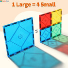 4 Pcs Magna Tiles Clear Colors Magnetic Building Toy Magnet Blocks Kids 3d 