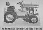 Massey Ferguson Mf 10   12 Mf10 Mf12 Dealer Service Manual Lawn   Garden Tractor