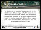 2015 Topps Series 1 Oakland Athletics Team Card  33 