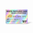 W Privilege Trumps Everything Credit Card Sticker Debit Skin Decal Cover