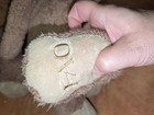 Fao Schwartz 18    Sitting Monkey  Embroidered Logo On Left Foot  Brown tan  Rare