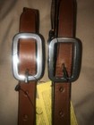 New Pair  2  Black Brown Light Leather Replacement Tugs For Breast Collar 176924