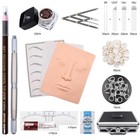 Tattoo Kit Permanent Makeup Eyebrow Microblading Kit 3d Practice Skin Ink Ring