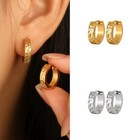Women Men 316l Stainless Steel Huggie Hoop Earrings 4x12mm Ear Piercings Pe44