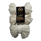 Vintage 70s Wenco 6mm Braided Macrame Cord 50 Yards Lot Of 3 Ivory Washable Boho