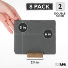 Mini Chalkboard Signs With Stand  8 Pack - Rustic 5x6 Inch Small Slate Tabletop
