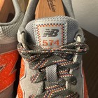 New Balance 574 Grey Orange Suede Mens Size 11 5 2e Wide Ml574oib Classic Mint