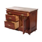 Antique Eastlake Walnut   Burl Marble Top Washstand C1890