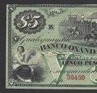 Argentina 5 Pesos Bolivianos 1869 P  S1783r Very Rare - Aunc Reduced Top Margin