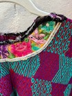 Vintage Red   Turquoise Embroidered Guatemalan Huipil  handwoven  eh 