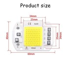 2pcs Led Chip Light Cob Chip 50w Ac 110v Driverless High Power Positive White   