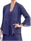 Mother Of Bride Groom Womens Beaded Jacket Dress Wedding Formal Gown Plusl1x2x3x