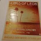 Kings Of Leon Window Cling Large Come Around Sundown Promo Music Album