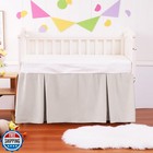 Crib Bed Skirt Dust Ruffle 100  Cotton - Natural  Soft  Breathable For Baby s