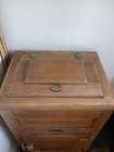 Antique Ashwood Icebox By Ranney Co  Pristine Zinc Interior