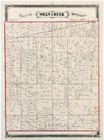 1884 Swan Creek Township Ohio  Plat Map Original  17x12  Fulton County
