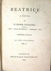 Collection Of British Authors Tauchnitz Ed  Vol  1 Beatrice By H  Rider Haggard