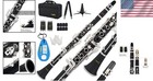 B Flat Clarinet For Beginners With Case  Straps  17 Keys  Reeds  And Accessories