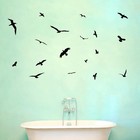 Bird Stickers Wall Decals Sticker Decorative Nature Flying Black Birds Flock    