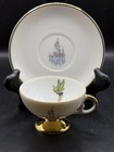 Antique Disneyland Castle Tinkerbell Demitasse Cup saucer 60   s Rare 