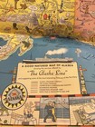 1934 A Good Natured Map Of Alaska-alaska Steamship Co -the Alaska Line