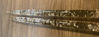 Pair Vintage Mcm Lucite Candle Sticks W  Silver Flecks Mid Century Modern 11 5 