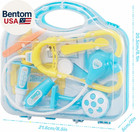 Toddler Doctor Kit - 12 Pieces   Carry Case - Dr Pretend Play Medical Toys  Kids