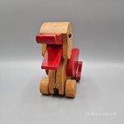 Vintage Kawai Japan Wooden Pull Along Duck Child s Toy Moving Beak  Collectible