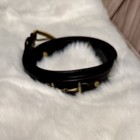 Tory Leather 1    Snaffle Bit Belt W  Brass Snaffle Bits   Buckle  Black Size 38