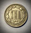 1868 Three Cent Nickel Piece 3c Civil War Us Type Coin