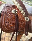 Custom Black Rhino 14  Western Deep Padded Seat 5  Cantle Quarter Horse Bar