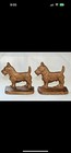 Antique Vintage Cast Iron Scottish Terrier Dog Scotty Bookends 5    X 5 1 2   