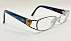 Gucci  Authentic Designer Eyeglasses Frames Only Blue Gold Silver 55-15-130