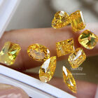 Golden Yellow Moissanite Loose Stones Gra Multishape Brilliant Cut Certificate