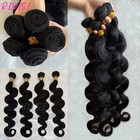 Natural Color Body Wave Bundles Human Hair 22 24 26 Inch Brazilian Virgin 3 4