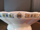 1928 Erie Railroad Compote Serving Bowl Dish Buffalo China  susquehanna Pattern 